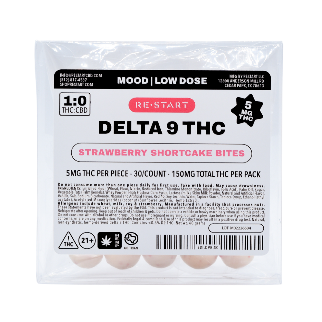 Delta 9 THC 5MG Strawberry Shortcake Bites 30ct *